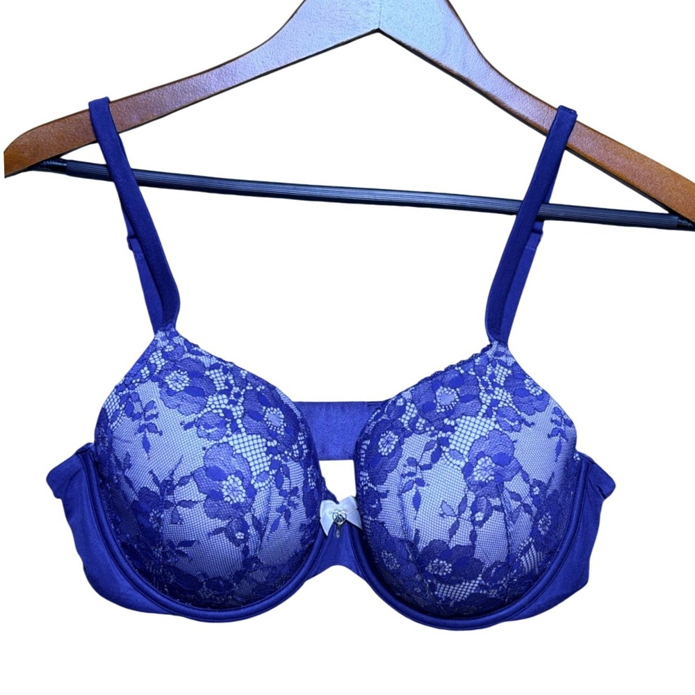 Victoria's Secret Bra Womens 36D Body by Victoria Lined Perfect Coverage Purple